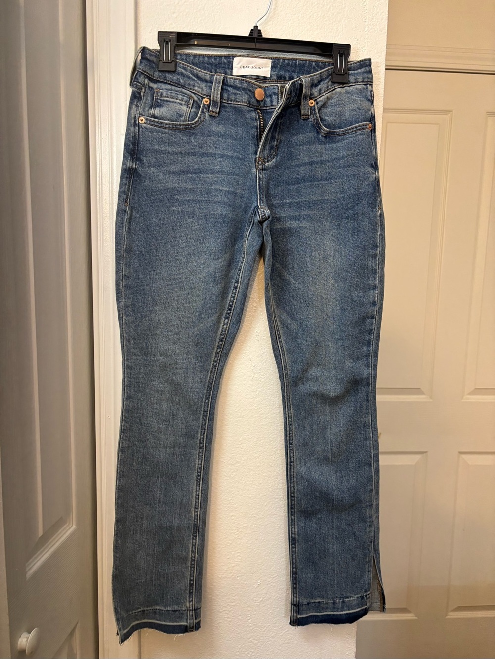 Dear John Straight Leg Jeans in Medium Blue Wash